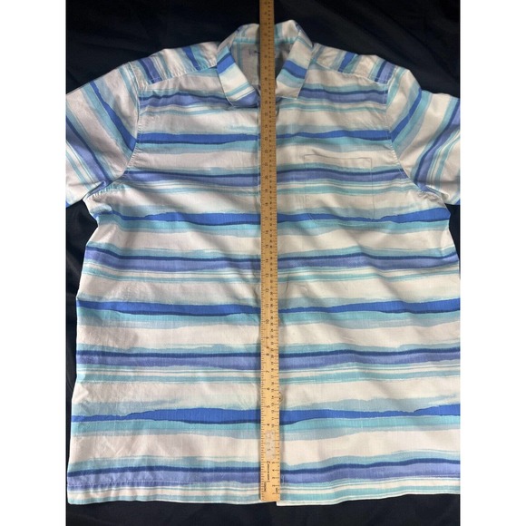 Tommy Bahama Blueish Stripped Island Zone, XXL Short Sleeve - Picture 2 of 7